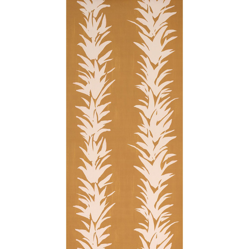 Schumacher x Backdrop White Lotus Wallpaper, Paper, Deep Yellow