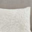 Ensemble d'édredon 3 pièces en chenille de coton capitonné blanc cassé-121790354