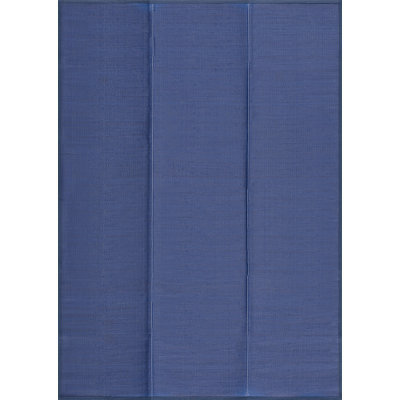 Tapis rectangulaire en polypropylène bleu marine Kristofer