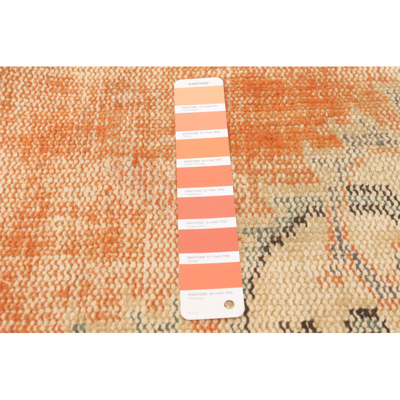 Tapis unique en laine noué à la main style années 1990 de 6 pi 6 po x 9 pi 4 po Mountcasel