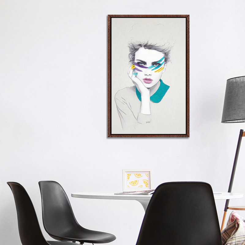 Warpaint Sally by Jenny Rome - Print on Canvas, Classic Brown Wood Framed, 101.6 cm H x 66.04 cm W