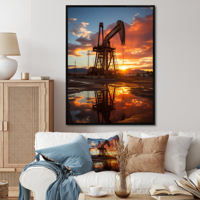 " Sunset On Drilling Rig Horizon "