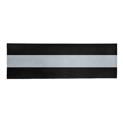 Tapis noir/argent tissé à plat Chicago