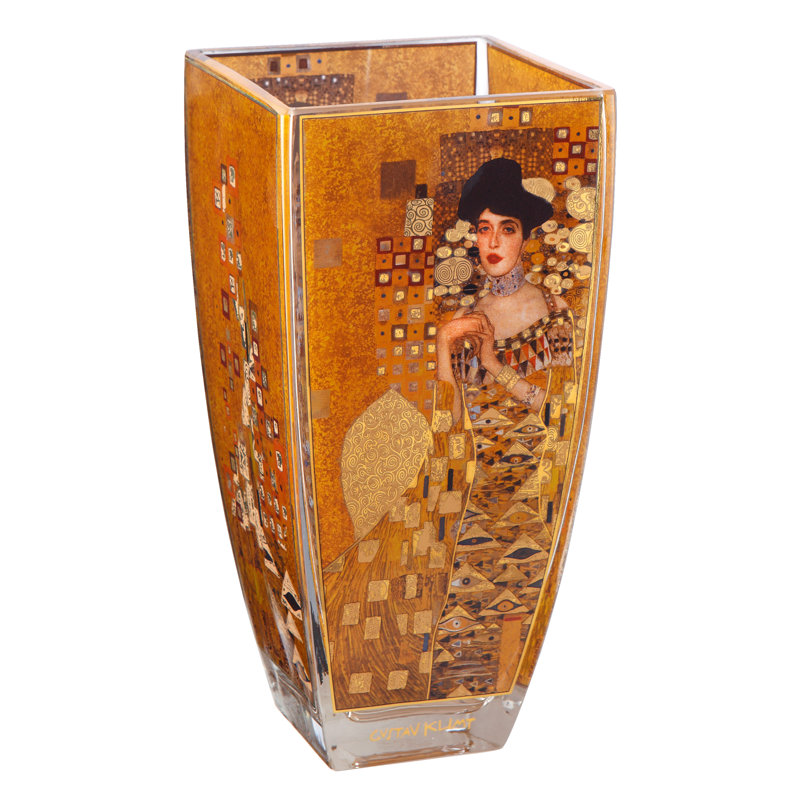 Gustav Klimt Glass Table Vase