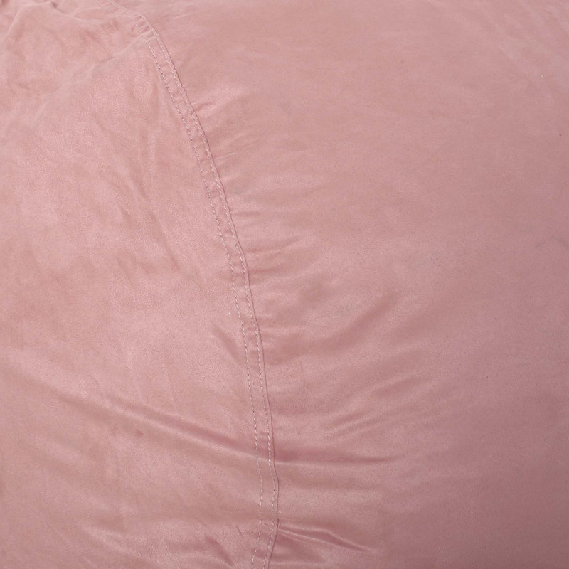 Comfortable Suede Bean Bag for Relaxation and Stylish Décor, 34" H x 84" W x 48" D, Rose Microfiber