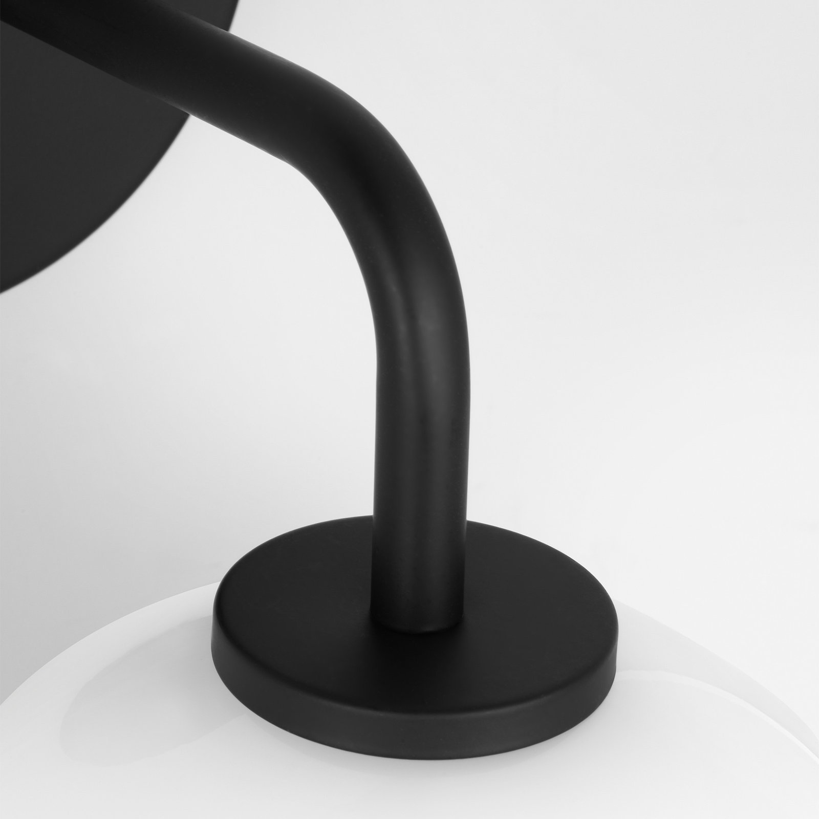 Childerley Single Light Dimmable Armed Sconce, Midnight Black, White