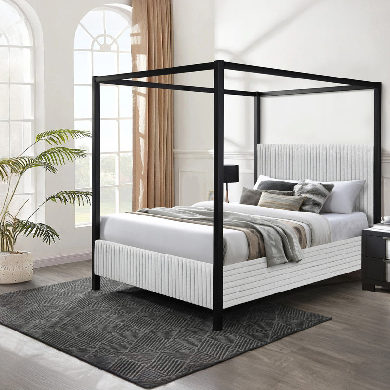 Mobilier de chambre à coucher 1pc, Noir, Très grand lit