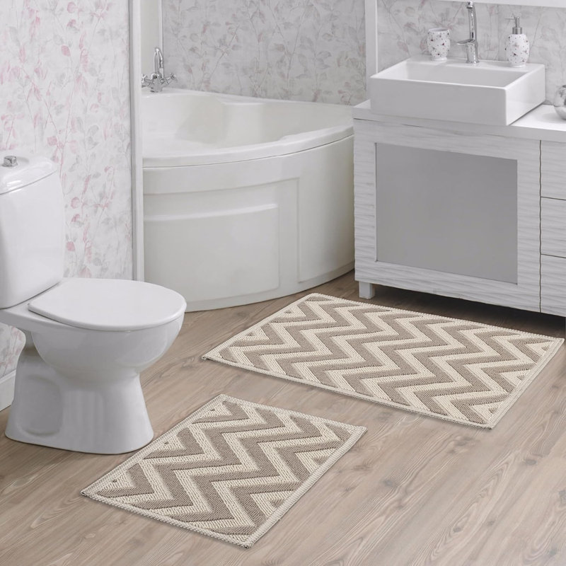 GRECA Non-Slip Set, Ecru/Beige Geometric
