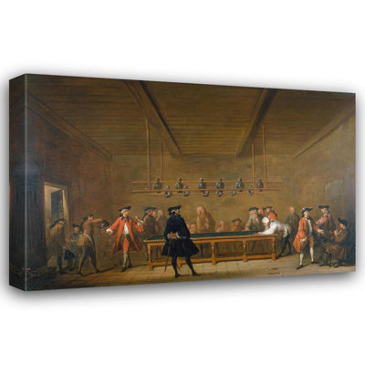 «The Billiard Game» par Jean Siméon Chardin - Art mural sur toile tendue avec châssis