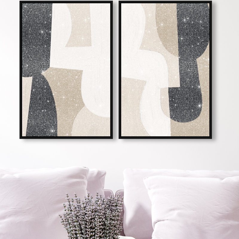 El Modernista Set Set by Oliver Gal, 17"H x 25"W, Black Floater Frame
