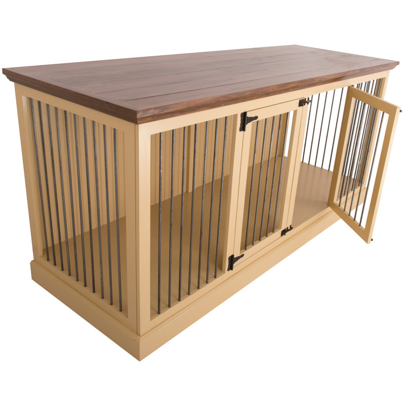 Cage de type crédence pour animal de compagnie Damien, Jaune Cupola, H 40 po x l 31,73 po x P 87 po, Rhum des Caraïbes