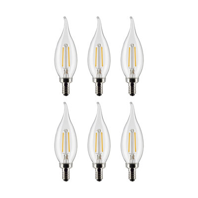 3 Watt, CA10 LED Dimmable Light Bulb, Warm White Bulb
