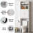 Eftimie 74.8'' H Freestanding Over the Toilet Storage-290286792