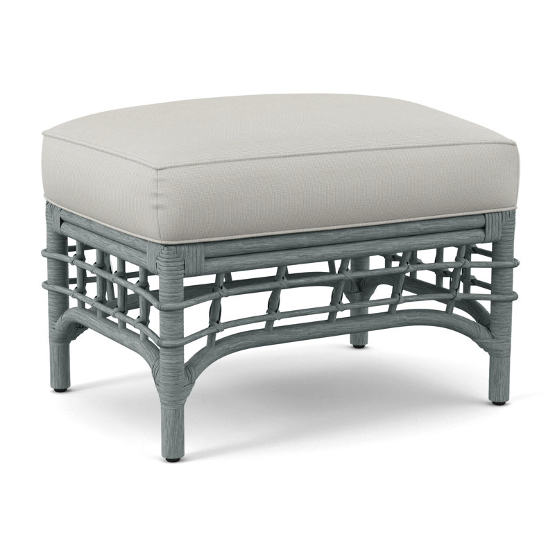 Bridgehampton Ottoman, Salsa Stripe; 0210-21, Mushroom