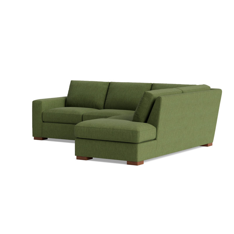 Couch Potato Sectional, Right Hand Facing, Performance Weave - Basil