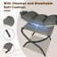 Chaise berçante d'extérieur en osier avec repose-pieds