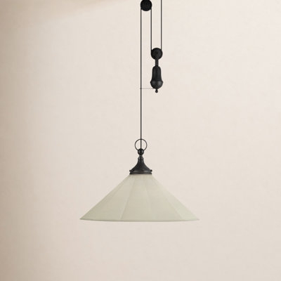 Adelynn Single Light Linen Steel Pendant