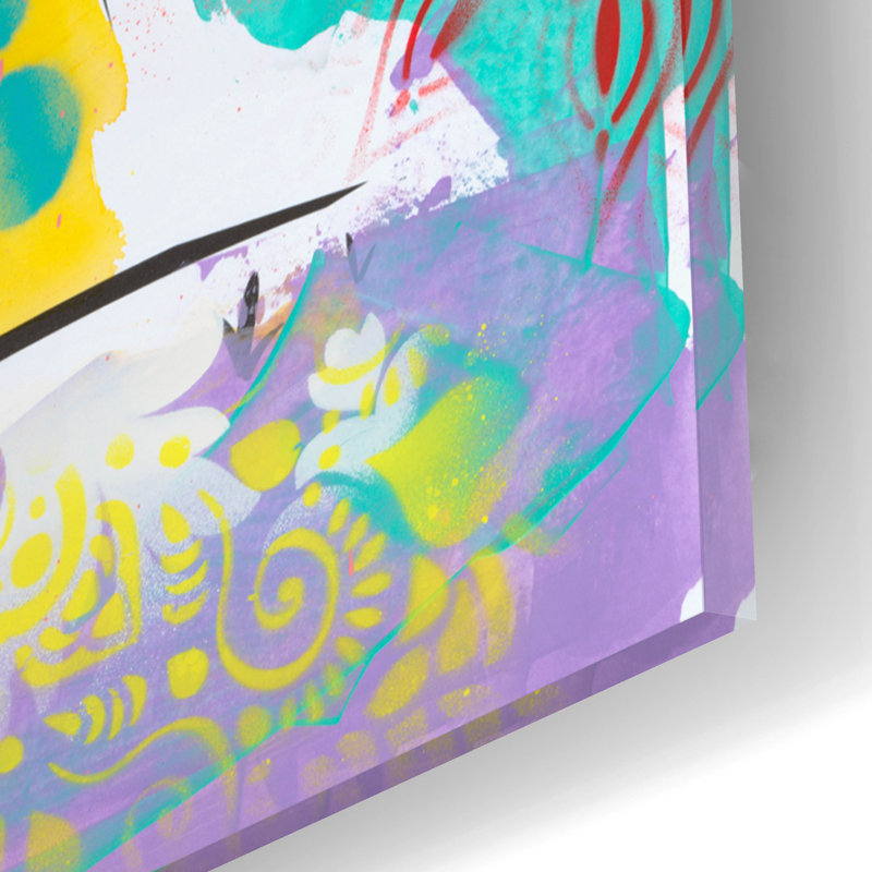 Art mural en verre Ufo, H 16 po x l 12 po x P 0,13 po