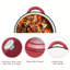 GVODE 5 Qt. Enameled Cast Iron Dutch Oven with Stainless Steel Knob, Round Casserole Pot with Lid, Red