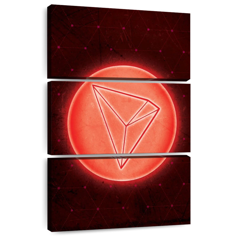 Logo Tron Kerner Crypto-monnaie, H 38 po x l 24 po