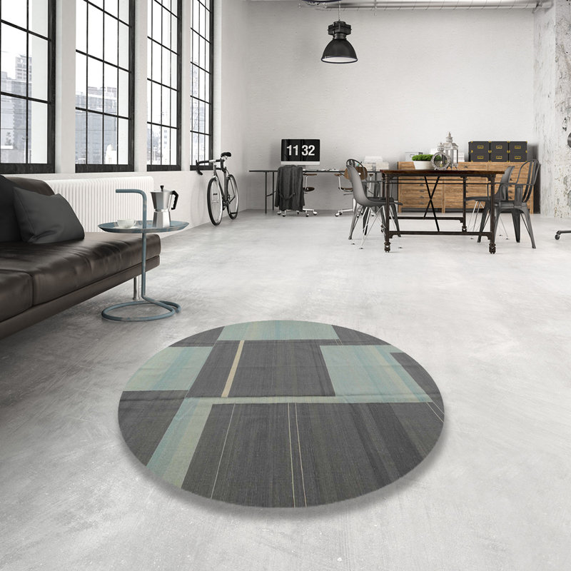 Tapis gris zone contemporaine, Rond 4 pi