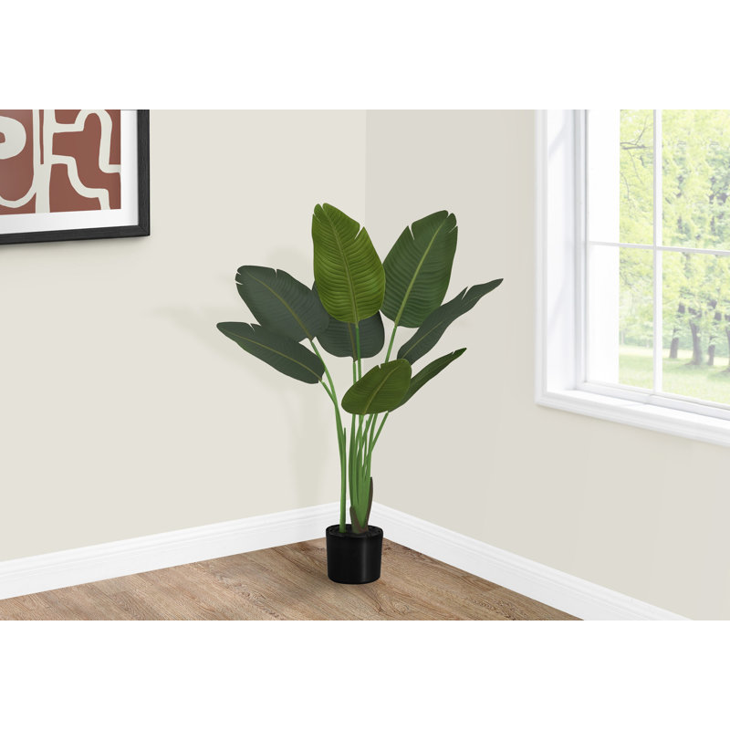 Fausse plante oiseau en paradis en polypropylène (PP), H 44,05 po x l 32,05 po x P 26,97 po