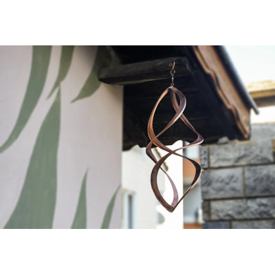 Solid Copper Wind Spinner with Hanger | Copper Garden Decor | Handmade Infinity Symbol Sculpture| 100% Solid Copper
