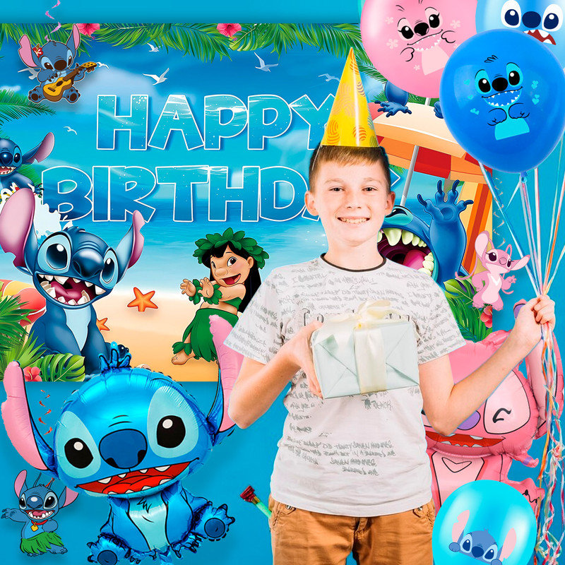 Stitch Birthday Party Supplies,36 Pcs Stitch Party Decorations