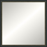 Distressed Black Old World Mirror