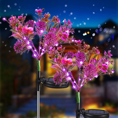 Solar Phalaenopsis Garden Decor Lights Outdoor Decoration Waterproof Integrated LED Light