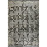 Rapture Geometric Acrylic/Cotton/Rayon Beige Gray/Charcoal Gray Area Rug