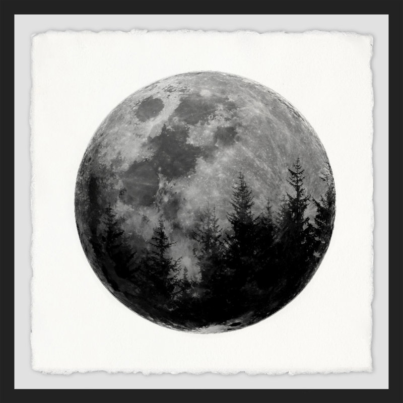 Impression de peinture à l’aquarelle encadrée « Obscurvers Moon » Alliston, H 18 po x l 18 po x p 1,5 po