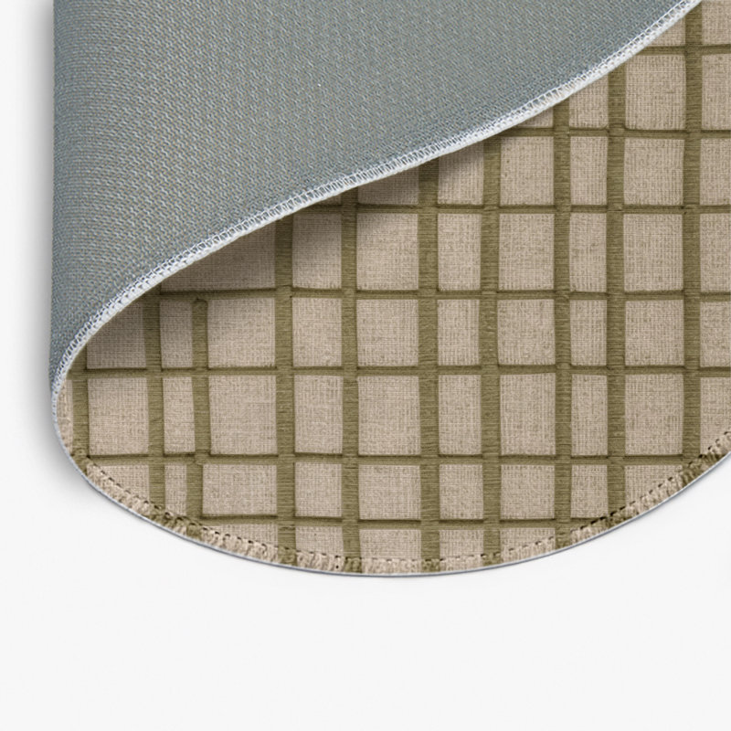 Tapis gris intérieur et extérieur Trellis, Rond 5 pi