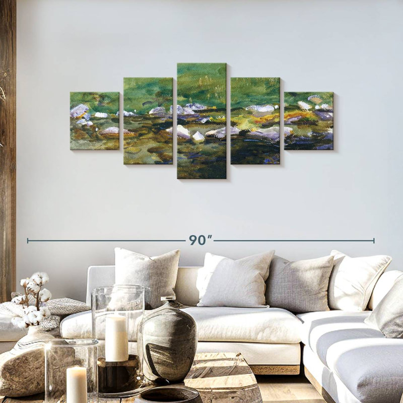 Brook et Meadow 1907, H 30 po x l 68 po