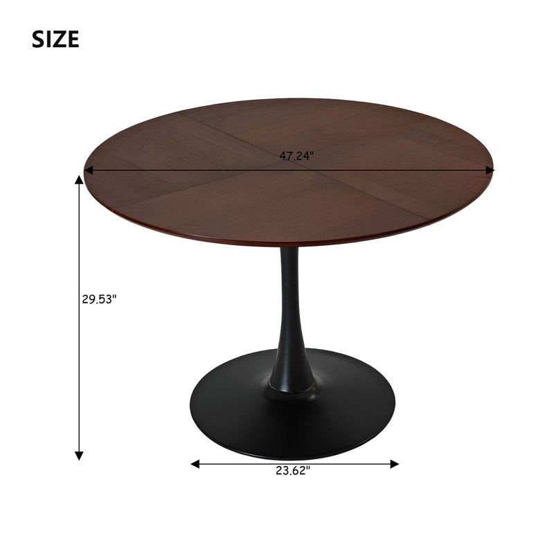 George Oliver Kyleigha Round Metal Base Dining Table | Wayfair