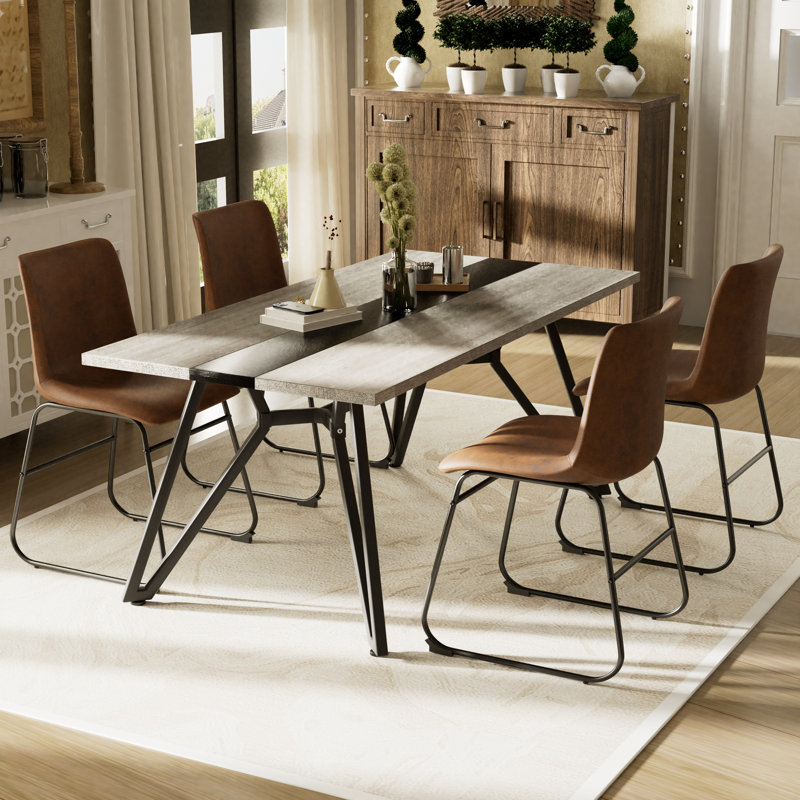 Latitude Run® 5 piece Rectangular Large Dining Table Set - Wayfair Canada