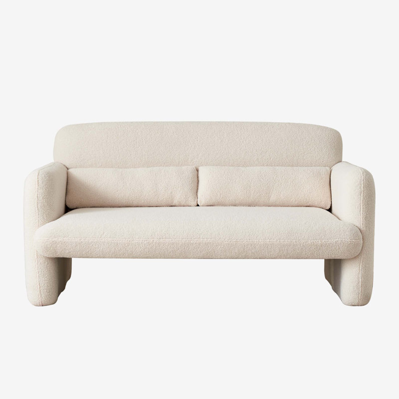Canapé simple 59 po, Tissu d'agneau beige