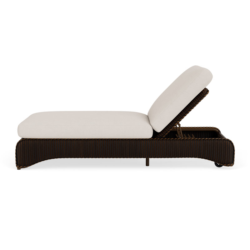 Loom Outdoor Chaise Lounge, Mink, Canvas Canvas