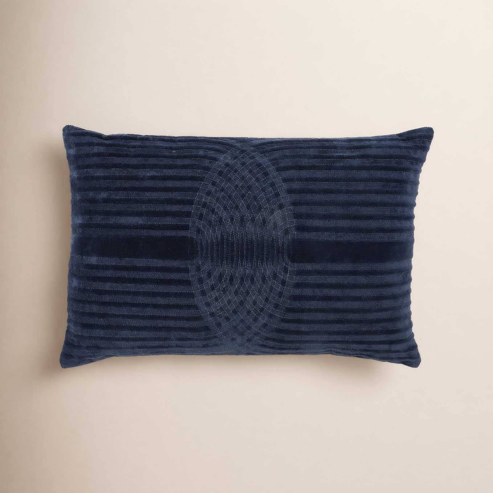 Deco 24" x 16" Throw Pillow, Polyester/Polyfill, Navy