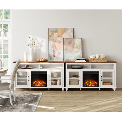 Lymington TV Stand for TVs up to 75"" with Electric Fireplace Included -  Darby Home Co, FEF18076DC4946259F0BA451A2F995F3