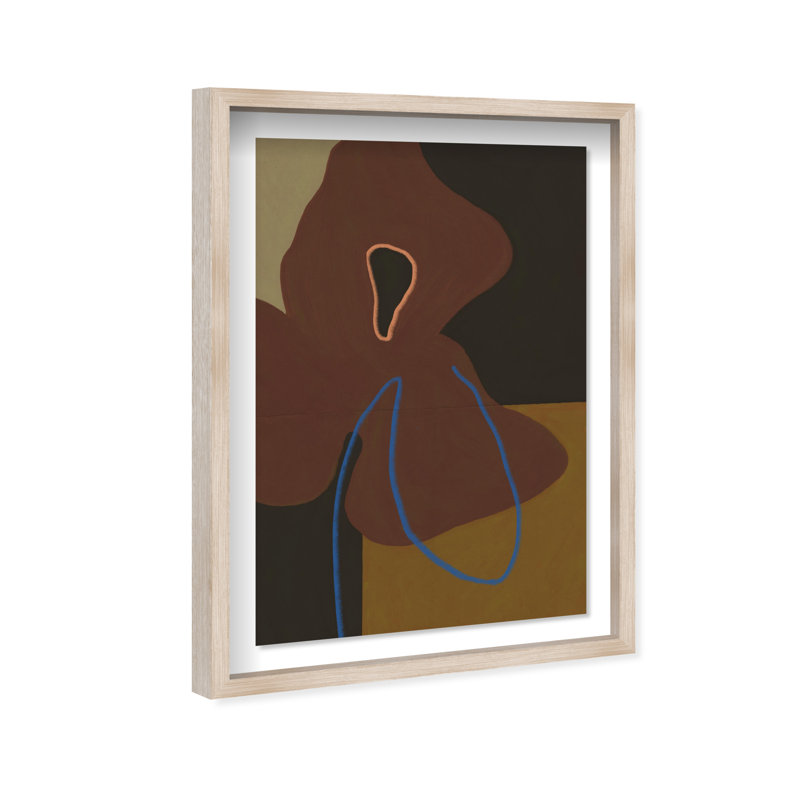 Moody Flowers II Print by Oliver Gal, 55.5" H x 37.5" W, Natural Oak Shadowbox