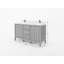 60 po Elizabeth X P 22 po Meuble-lavabo double en D naturel foncé avec quartz Cove Edge-106309358