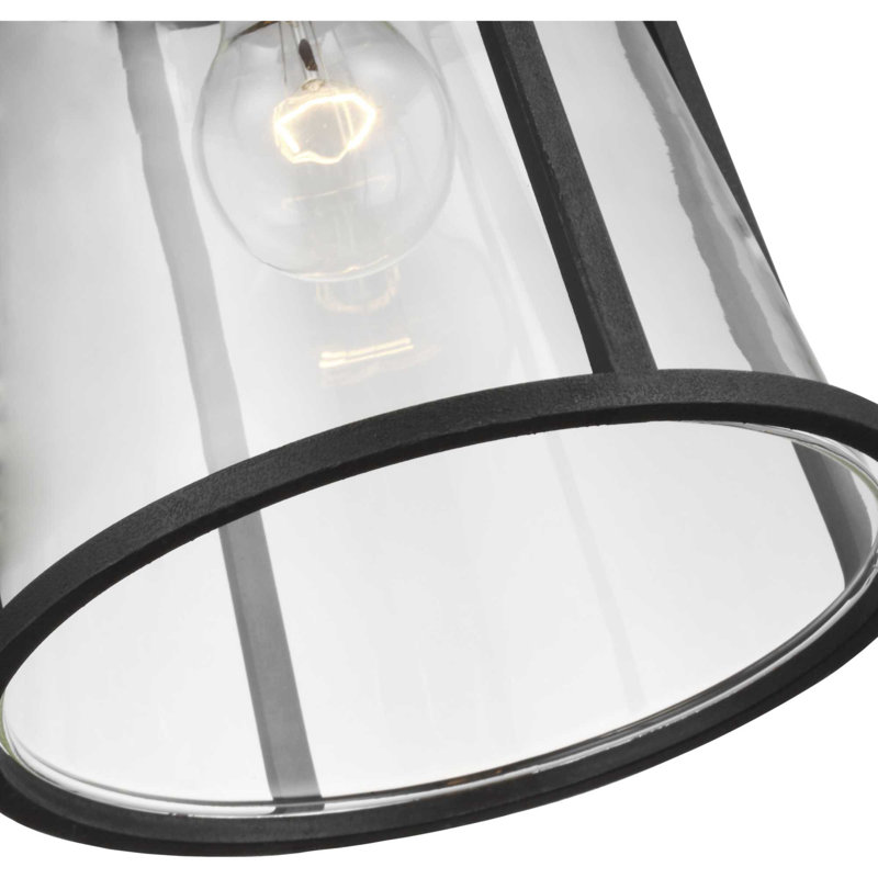 Lanterne murale d'extérieur noire Calvo, H 11 po x l 7,5 po x P 8,63 po
