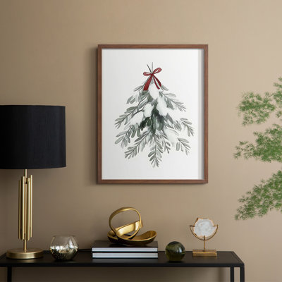 «Christmas Holiday Art DCCCLxxvii», reproduction d'art encadrée - bois massif
