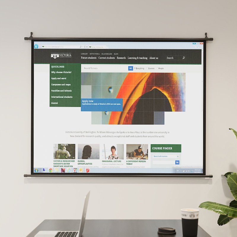 17 Stories Electric Projector Screen Projector Screen, 122cm H x 174.5cm W 