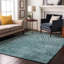 Tapis bleu sarcelle lavable à la machine de qualité supérieure 1 pi 8 po x 2 pi 6 po Cerrito AMF542-103961235