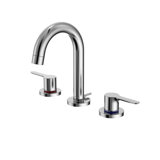 Widespread Bathroom Faucet with Drain Assembly