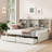Bed Frame With Side Bookshelves, Two Drawers, And Built-in USB Port-1487835641