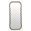 Miroir surdimensionné en bois 31,4 x 1,4 x 74 po avec cadre brun unique