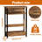Narrow Side Table with Storage Shelf, 3-Tier Slim End Table with Magazine Holder, Modern Sofa Thin Tables for Small Spaces Skinny Bedside Tables Nightstand with Magazine Rack Tiger Stripe-1739102339